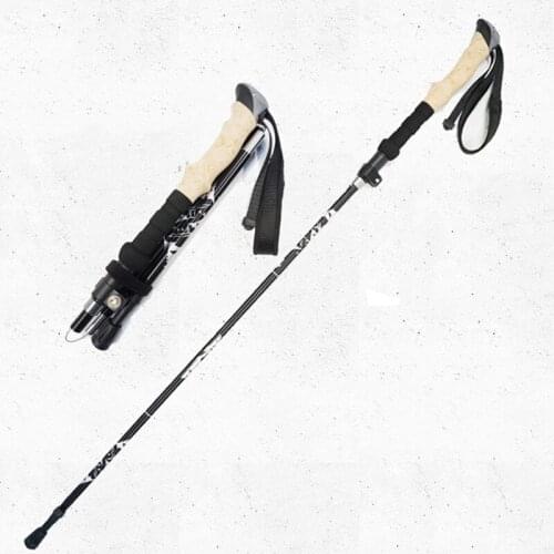 7075 aviation aluminum alloy walking sticks for camping hiking ultra light folding adjustable telescopic camping trekking poles