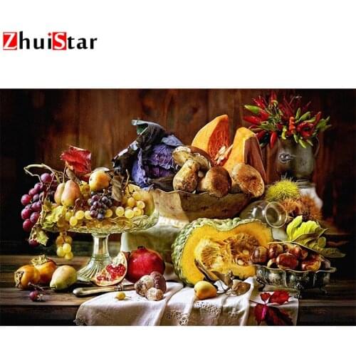Diamond painting 5D DIY diamond embroidery still life fruit cross stitch square diamond rhinestone mosaic pattern home decor ZWQ