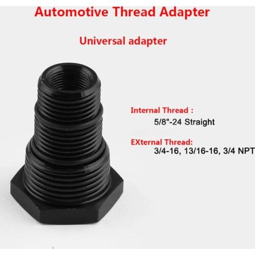 Car Oil Filter Threaded Adapter 5/8-24 to 3/4-16.13/16-16.3/4NPT Auto Aluminum Alloy Threaded Oil Filter Adapter accessories