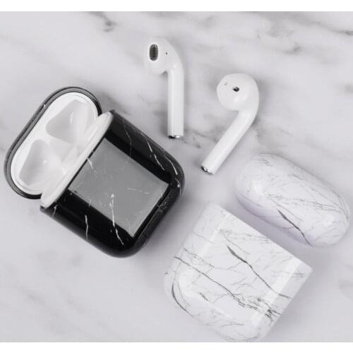 Cover For Apple airpods case 2/1 marble earphone accessories bluetooth headset PC airpod cover apple airpod case