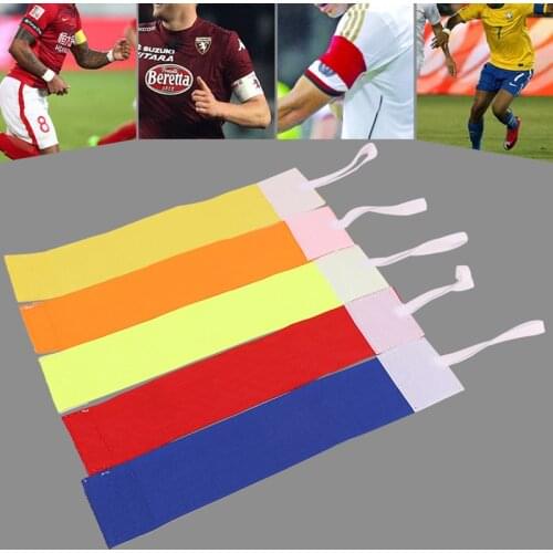10pcs Soccer Elastic Captain Armband Football Sport Flexible Adjustable Bands for Football Game Matches for Adult Kids Youth