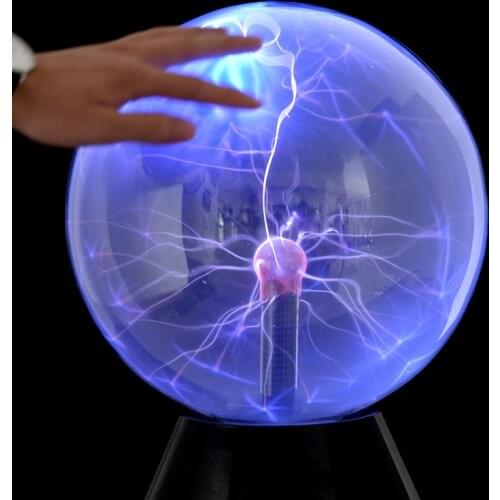 Electrostatic Ball Induction Glow Ball Plasma Ball 5-8 Inch Red and Blue Ball Science Museum Exhibition Ball Lightning Ball