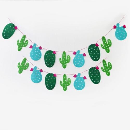 Cactus birthday felt Garlands baby shower Wedding Tropical Christmas buntings nursery room decor baptism banners