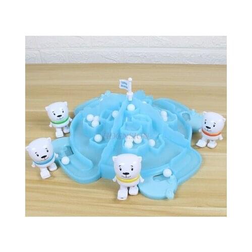 Catapult Toy Polar Bear Kick Snowball Net Red Parent-child Interactive Toy Children Puzzle Board Game 2021