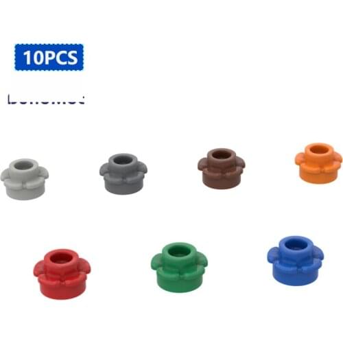 10PCS MOC Bricks 24866 1x1 Five Petal Parts DIY Flower Technical Parts Compatible Brand Educational Tech Parts Toys For children