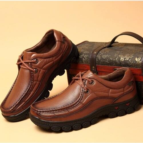 Mens Male Casual British Business Cow Genuine Leather Shoes Moccasins Flats Spring Autumn Offices Formal Shoes 2019 New