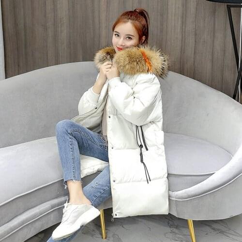 2019 Winter New Pattern Heavy Seta Lead Clothes Woman Korean Long Fund Student Waist Work Clothes Cotton Down Cotton Loose Coat