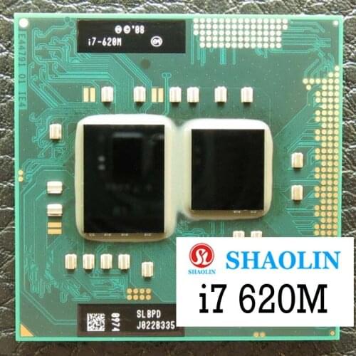 I7-620M i7 620M SLBTQ SLBPD 2.6 GHz Dual-Core Quad-Thread CPU Processor 4M 35W Socket G1 / rPGA988A Original SHAOLIN Official Ve