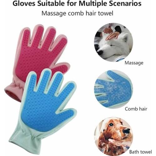 Cat Grooming Glove Comb For Dogs Pet Bath Glove Hair Remover Massage Dogs Puppy Kitten Deshedding Cleaning Animal Combs Supplies