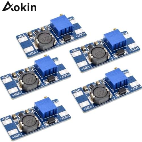 5pcs Dc-dc Mt3608 Dc Voltage Regulator Step Up Boost Converter Power Supply Module 2v-24v To 5v-28v 2a Max