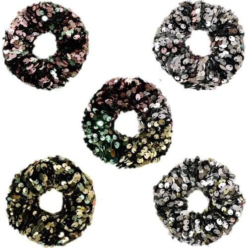 Velvet Hair Rope Satin Sequin Cloth Scrunchies Elastic Hairband Women Ponytail Holder Hair Ties Girls Hair Accessories