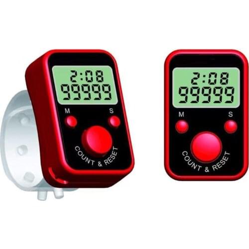 Finger Counter Chanting Counter LCD Electric Digital Display with Time Ring Chanting Register Sewing Knitting Weave Tool 264D