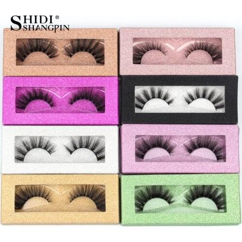 SHIDISHANGPIN Wholesale Eyelashes Fake Lashes In Bulk Fluffy Mink Lashes Natural Mink Eyelashes Wholesale False Eyelash Make Up