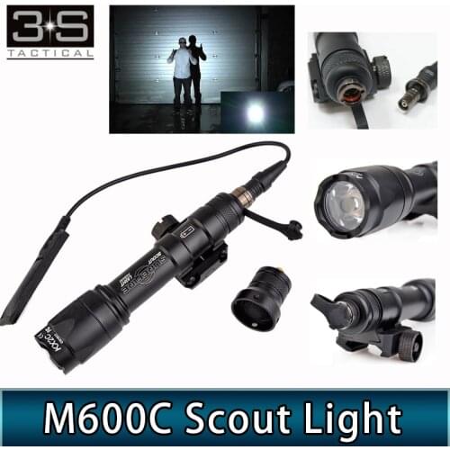 Tactical Softair Surefir M600C Scout Light 400Lumen Lampe Picatinny M600 Weapon Flashlight