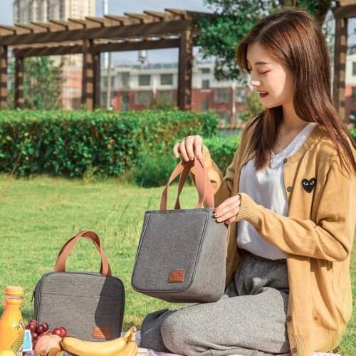 Oxford Cloth Thickened Aluminum Foil Lunch Bag Portable Lunch Box Bag Keep Fresh In Portable Lunch Cooler Bag Convenience Picnic