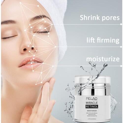 Retinol Moisturizer Cream Hyaluronic Acid Anti Aging Reduces Wrinkles Fine Lines Day Night Essence Firmer And Younger Skin TSLM2