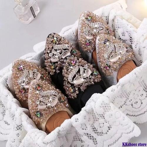 Winter Women Pregnant Shoes Ballet Foldable Crystal Slip on Designer Sandals Luxury Plus Size Comfortable Flats Zapatos De Mujer