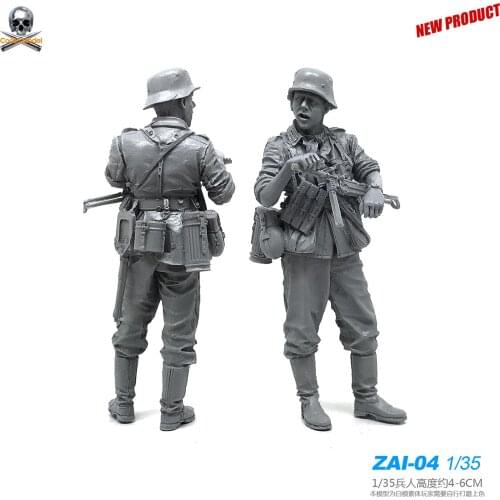 1/35 Resin Kits German Infantry Submachine Gunner Soldier model kits self-assembled Zai-04