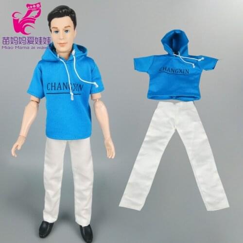 1 set clothese Suit = Shirt + Pants For Ken Doll / Clothes for barbie doll boy friend Ken doll clothes outwear