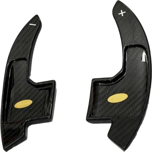 1 Pair Wear Resistance Carbon Fiber Car Steering Wheel Shift Paddle Blade for Ford Mustang 2015-17