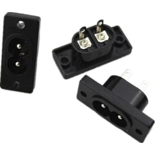 20Pcs/lot AC 250V 2.5A IEC320 C7 Socket Soldering Pins Power Connector IEC 320