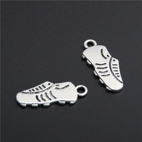 8pcs Silver Color Football Soccer Shoes Charms Diy Handmade Jewelry Findings Accessories A2772