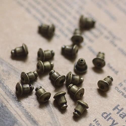 Free shipping!!!2000piece/lot bronze 6* 5mm color Earring Back Stopper EBP0004