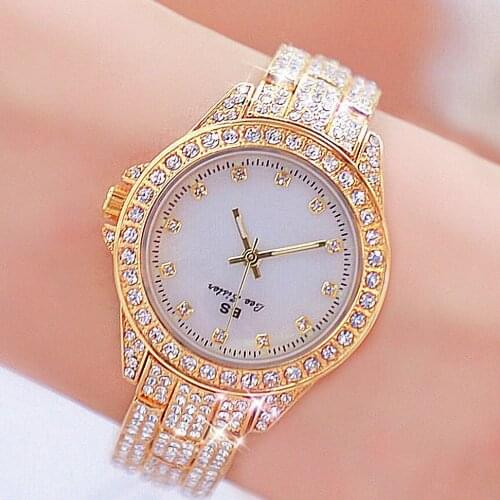 Women Watch Famous Luxury Brands Diamond Women Wrist Watches Ladies 2019 Rhinestone Gold Quartz Female Watches Montre Femme 2019