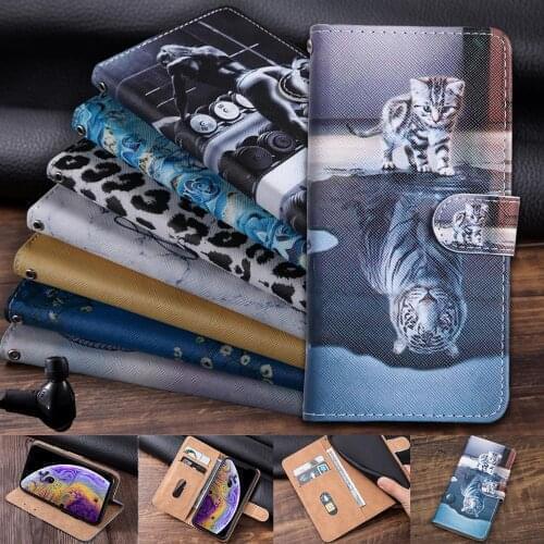Leather flip case For samsung a10 a20 a30 a40 a50 a70 s8 s9 s10 plus note 10 pro on the sumsung s 8 9 wallet cover coque fundas