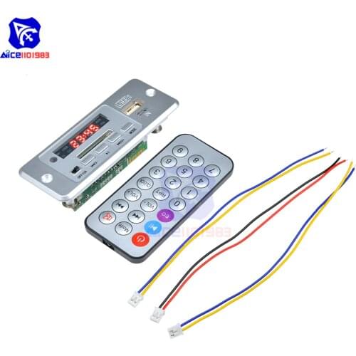 Diymore 2*3W MP3 Decoder Bluetooth Amplifier Module FM Board U-Disk TF Card Mini USB with IR Remote Controller 5V for Car