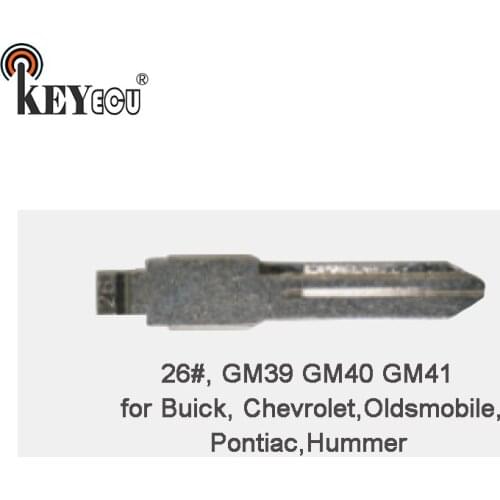 KEYECU 10x KEYDIY Universal Remotes Flip Key Blade 26#, GM39 GM40 GM41 for Buick Chevrolet Oldsmobile Pontiac for Hummer