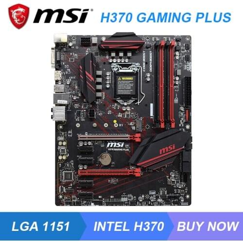 MSI Performance H370 GAMING PLUS Intel M.2 1151 DDR4 Onboard Graphics CFX ATX Supports 8/9 Generation 8700 Gaming PC Motherboard