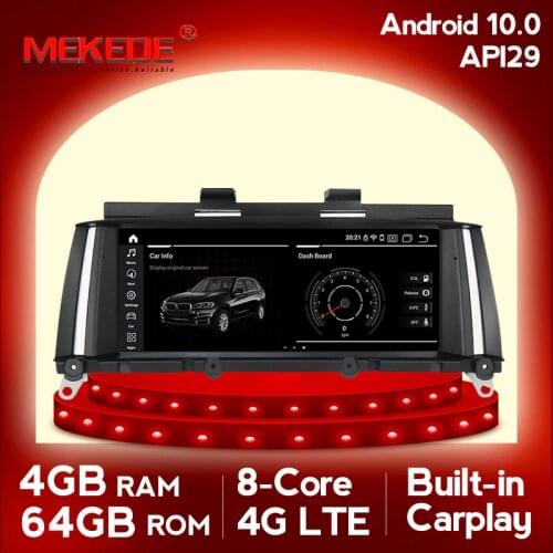 Mekede android10 4GB RAM 64GB ROM Car Multimedia player Auto radio fit for BMW X3 F25 X4 F26 central multimidia GPS navigation
