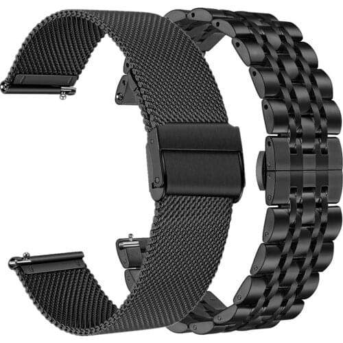 20MM Band Sets for Galaxy Watch Active2 44mm 40mm Bracelet 22MM Mesh Woven Stainless Steel Strap for Samsung Galaxy Watch 46mm