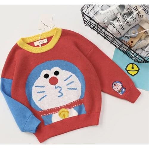 Tonytaobaby Fall and Winter Clothes New Style Baby Cartoon Pure Cotton Sweater Girls Sweater