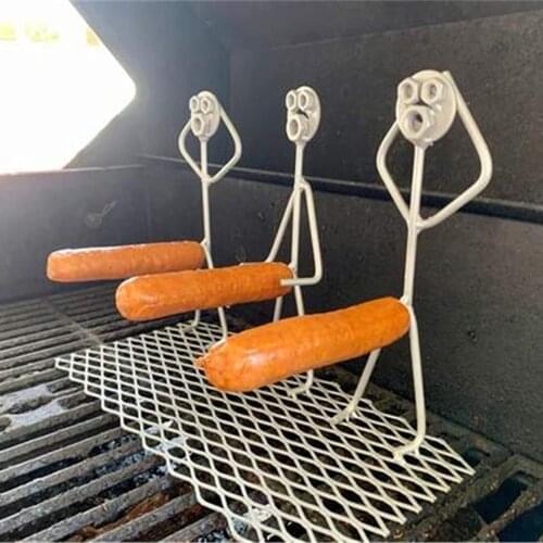 Stainless Steel Hot Dog Marshmallow Roaster Camp Fire Skewer Stick Adults Shaped Roasting Tool For Campfire Grill Skewer For BBQ