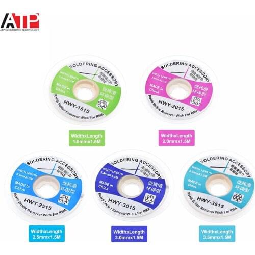 Desoldering Braid Solder Remover Wick Wire 1.5mm 2mm 2.5mm 3mm 3.5mm 1.5m Welding Tin Sucker Cable Lead Cord Flux Repair Tool An