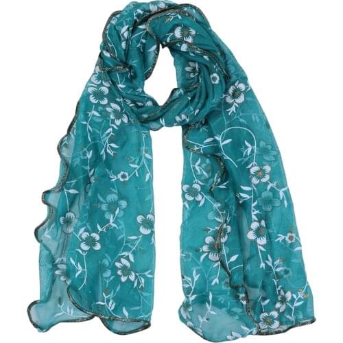 2021 Fashion Ladies Silk Scarf Spring And Autumn Wood Ear Print Women Scarf Leaf Flower Long Silk Scarves