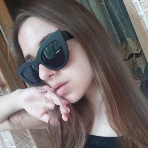 2020 New Women Cat Eye Sunglasses Matt black Brand Designer Cateye Sun glasses For Female goggles UV400