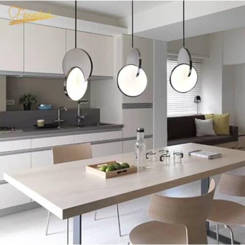 Modern Creative Mirror Round Pendant Lamp Nordic Designer LED Pendant Lights Hotel Restaurant Bedroom Living Room Hanging Lamp