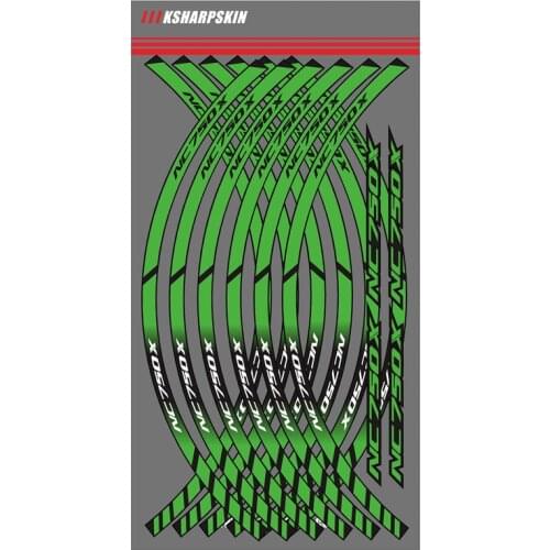 For HONDA NC750X 12 Strips Motorcycle Wheel Hub Tire Reflective Sticker Rim Stripe Decorative decal nc 750x