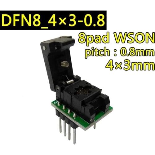 U-PDFN8 burner QFN8-0.8 WSON8 MLP8 4*3mm flip probe test stand
