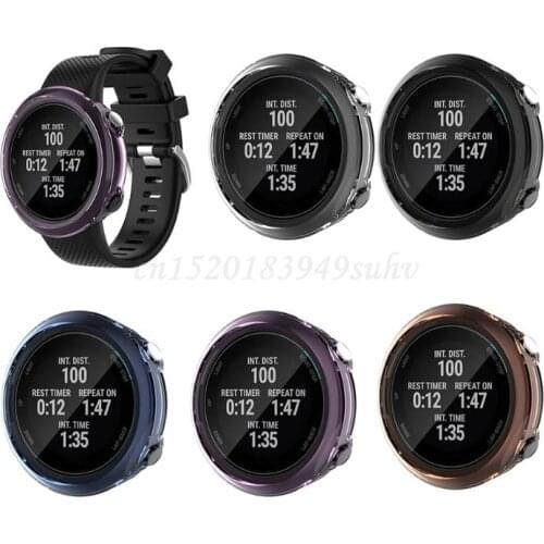 OOTDTY Ultra-Slim TPU Protection Case Silicone Cover Protector for Garmin Swim 2 Watch