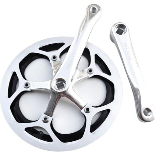 Bike Crank Arms with Electroplating Process and Steel Chainring for 6-10 Speed