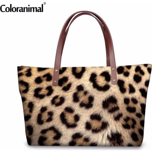 Coloranimal Brand Fashion Women Handbag Leopard Striped Printing Ladies Messenger Bags Female large Capacity Shoulder Daily Bag