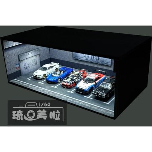 1/64 Scale Garage Factory Car Repair Warehouse Car Model Background Scene Board Suitable For Car Photo Display Gift Collection