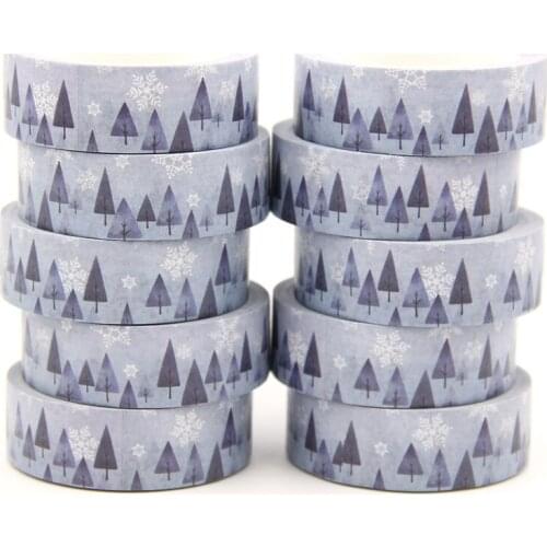 10PCS/lot 15MM*10M Solar Term Heavy Snow Winter Snow washi tape Masking Tapes Decorative Stickers DIY Stationery School Supply