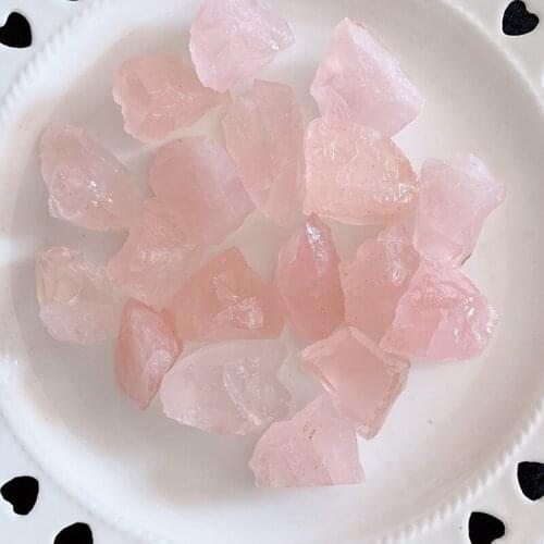 100g Natural Raw Pink Rose Quartz Crystal Rough Gravel Stone Specimen Rock Reiki Healing Crystal Minerals Home Decorations Craft