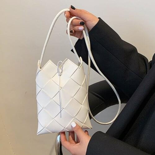 2021 Summer Weave Mobile Phone Shoulder Handbags For Women Brand Fashion Small Message Bags Female Vintage Crossbody Bag Wallet