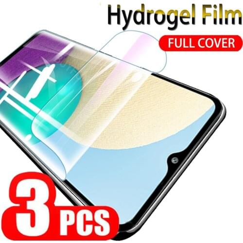 3PCS Front Hydrogel Film For Samsung Galaxy A02 SM-A022F 6.5" Full Cover Water Gel Films For samsung A02 samsun samsang a 02
